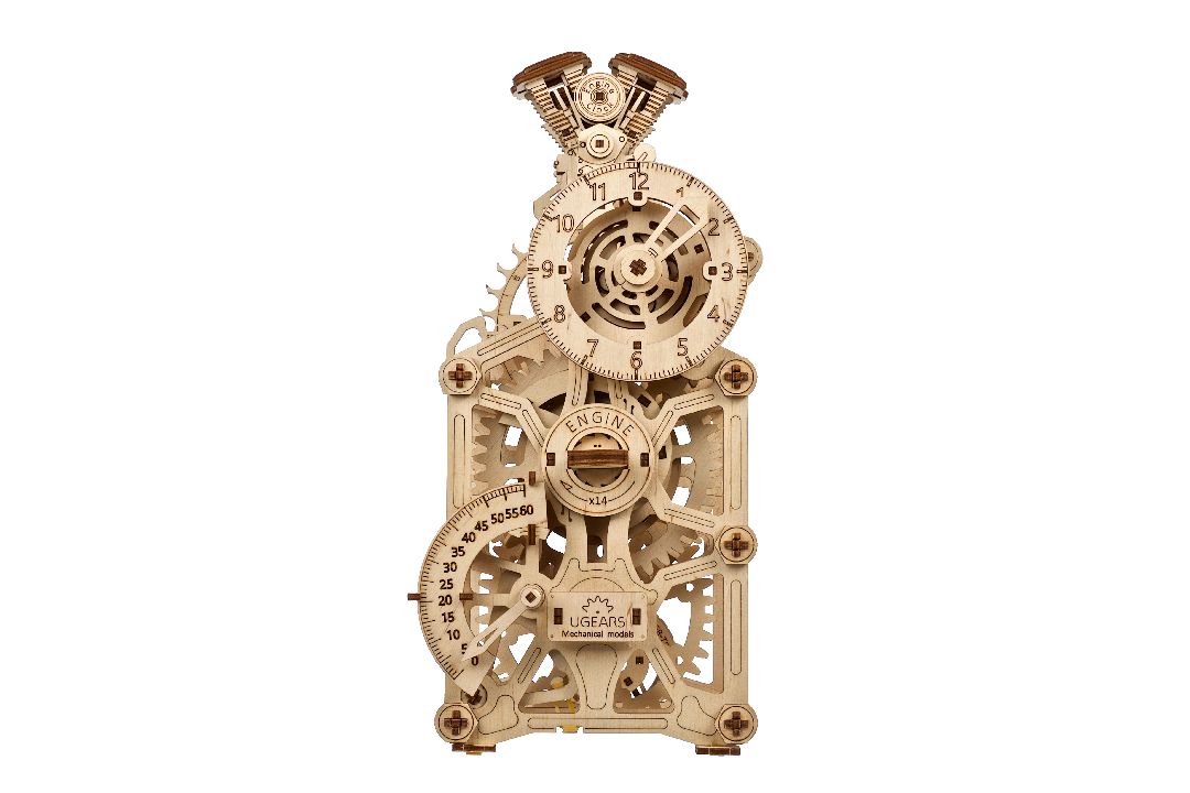 Ugears Engine Clock - 265 Pieces (Advanced) - Click Image to Close