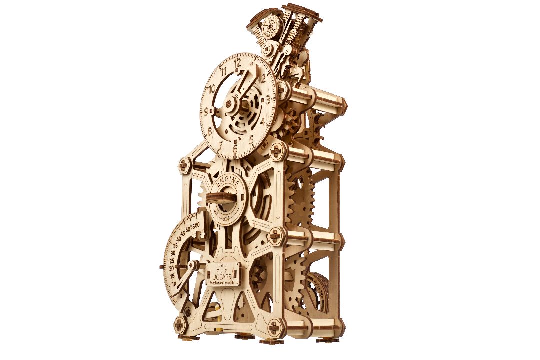 Ugears Engine Clock - 265 Pieces (Advanced) - Click Image to Close