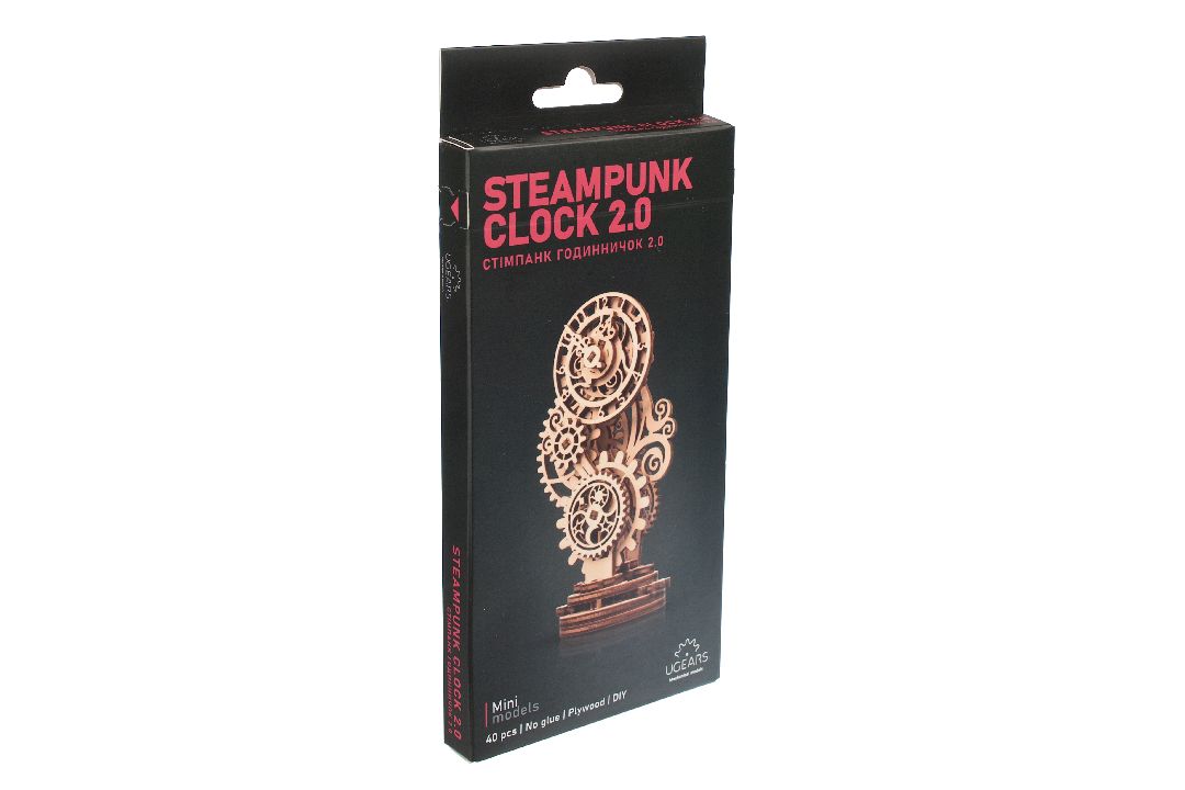 Ugears Steampunk Clock 2.0 Mini-model - 40 Pieces