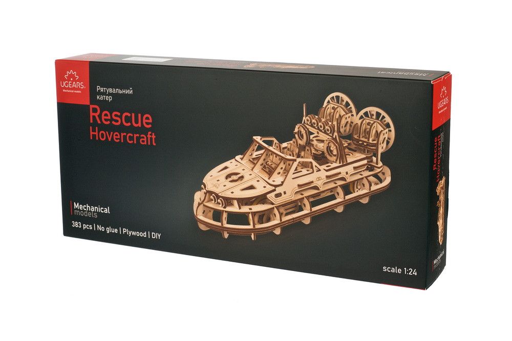 UGears Rescue Hovercraft - 383 Pieces (Medium)