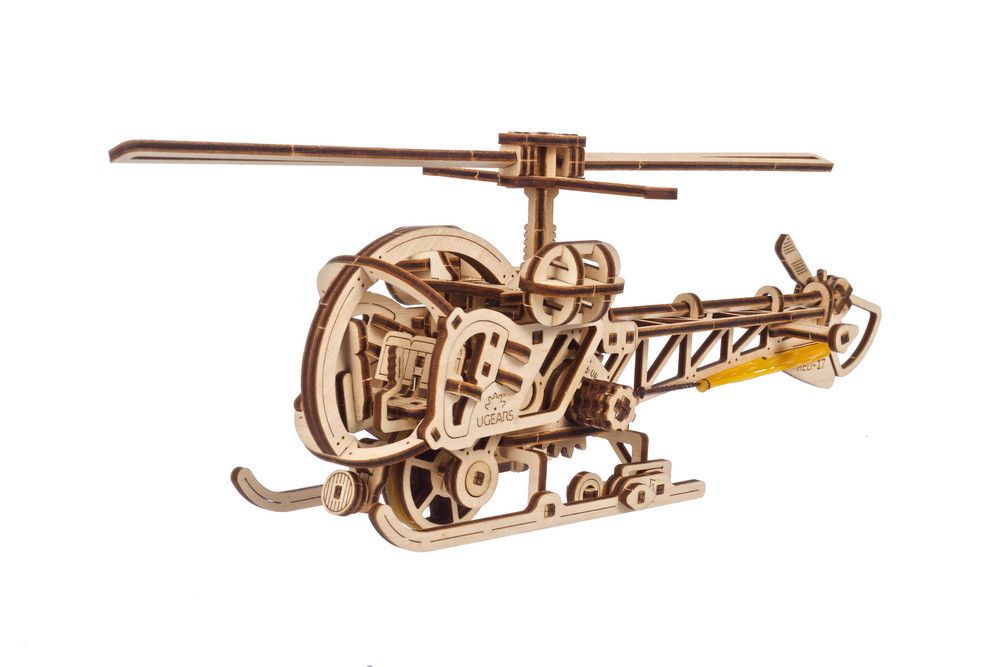 UGears Mini Helicopter - 167 Pieces (Easy) - Click Image to Close