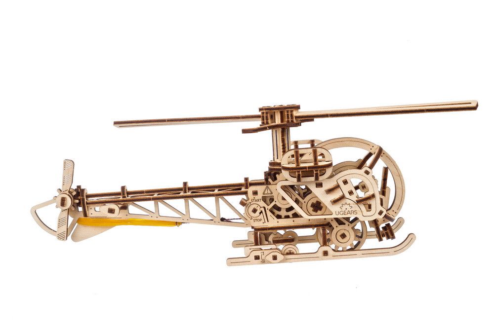 UGears Mini Helicopter - 167 Pieces (Easy) - Click Image to Close