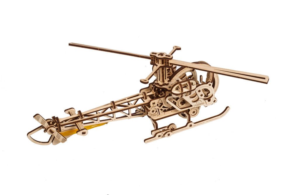 UGears Mini Helicopter - 167 Pieces (Easy) - Click Image to Close