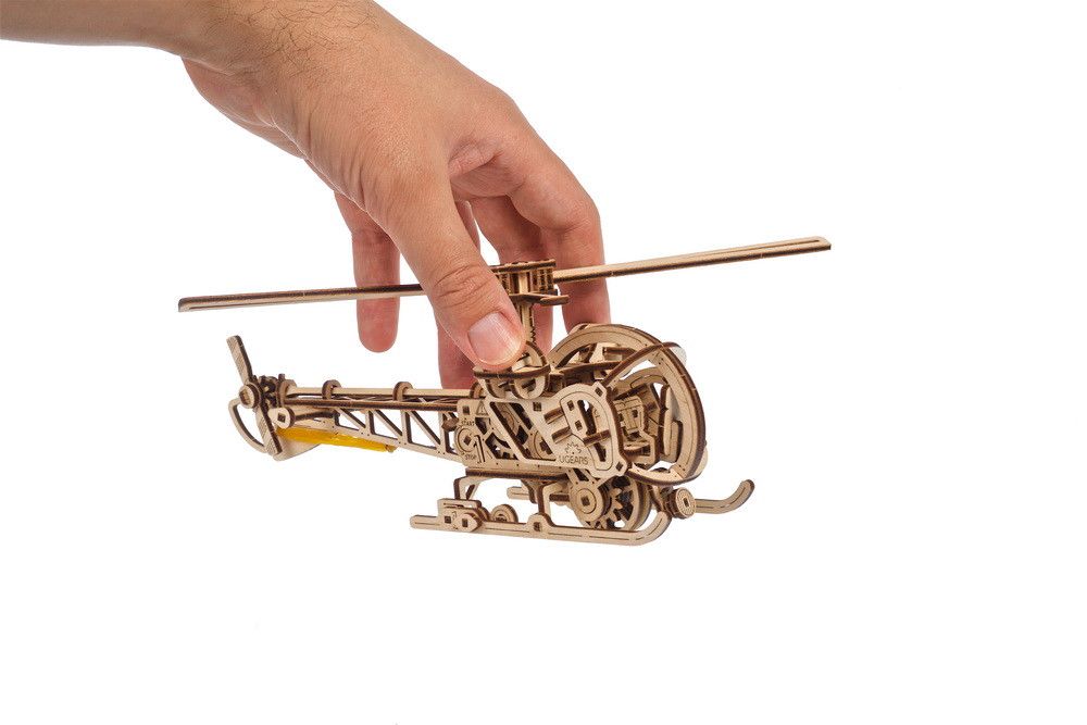 UGears Mini Helicopter - 167 Pieces (Easy) - Click Image to Close