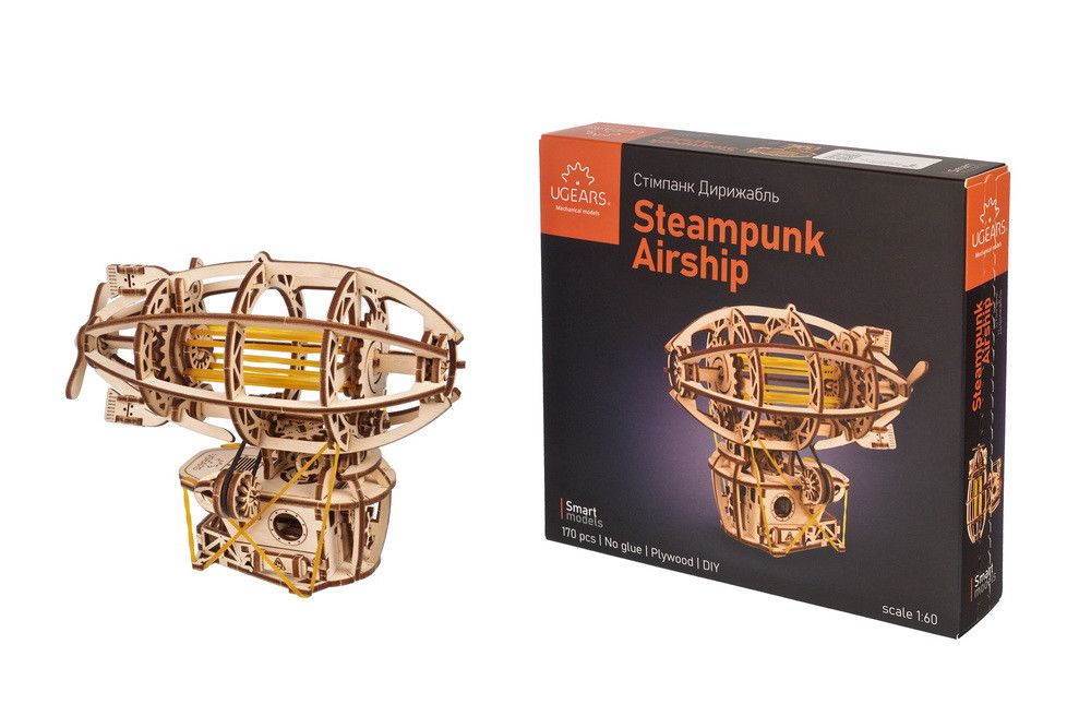 UGears Steampunk Airship - 170 Pieces (Easy) - Click Image to Close