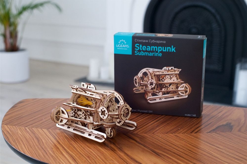 UGears Steampunk Submarine - 200 Pieces (Easy)