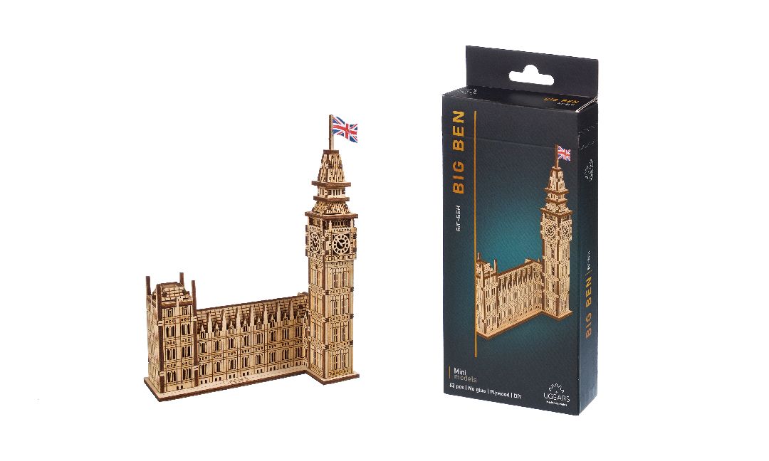 UGears Big Ben - 63 Pieces - Click Image to Close