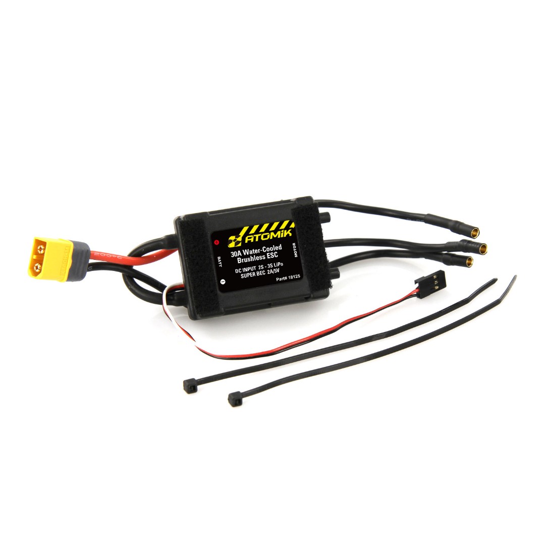 Atomik 30A Water-Cooled Brushless ESC for Barbwire 2 RC Boat