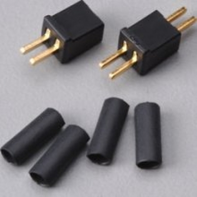 Deans Micro Plug 2NB Black Non-Polarized Connector (Reversible)