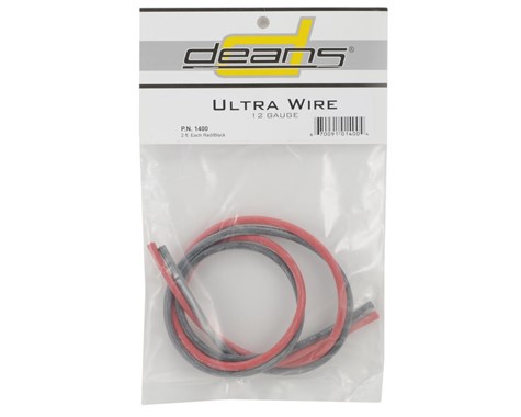 Deans Ultra Wire 12 Gauge - 2' each (Red/Black)