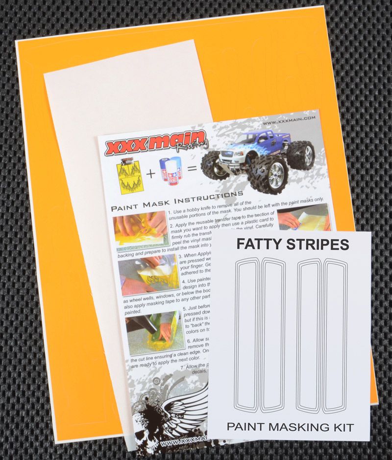 XXX Main Racing Fatty Stripes Paint Mask - Click Image to Close