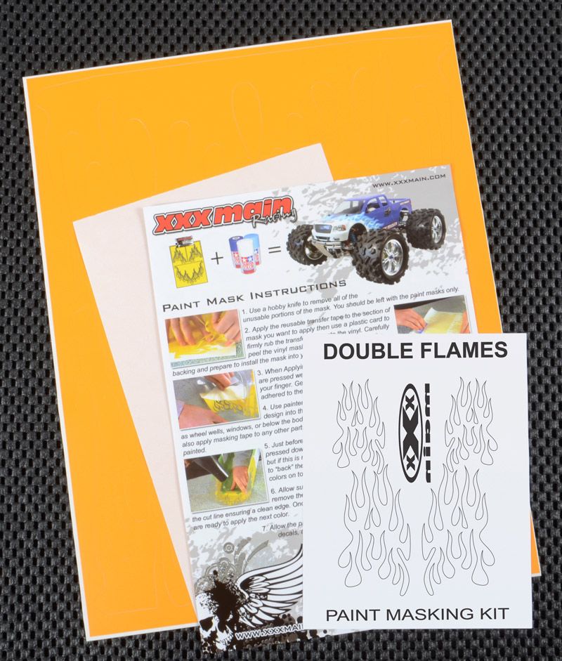 XXX Main Racing Double Flames Paint Mask