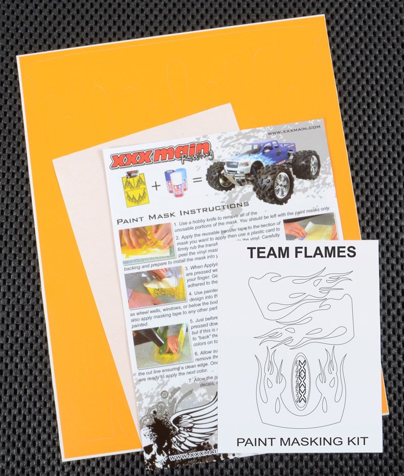 XXX Main Racing Team Flames Paint Mask - Click Image to Close