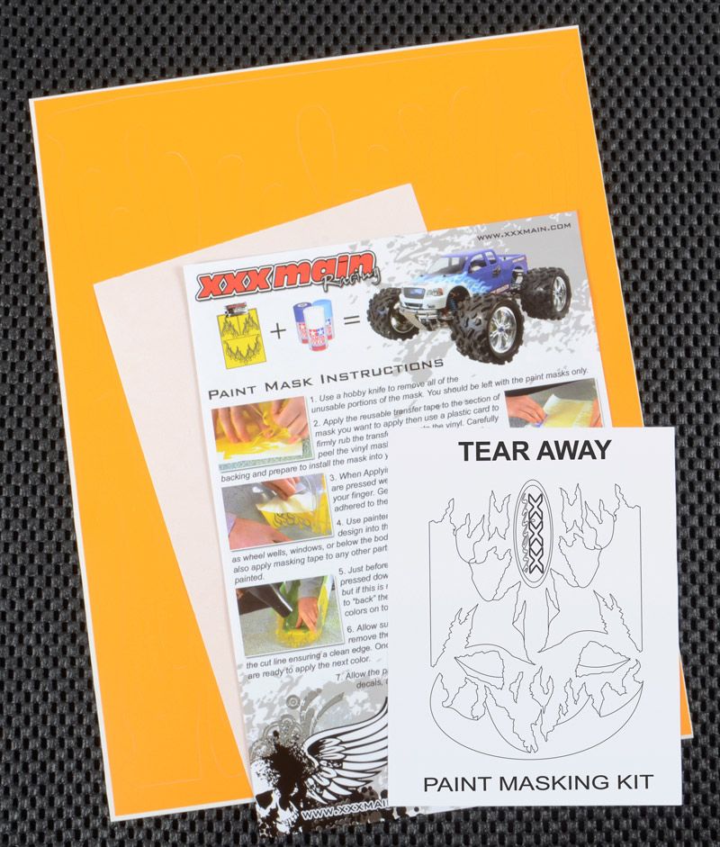 XXX Main Racing Tear Away Paint Mask - Click Image to Close