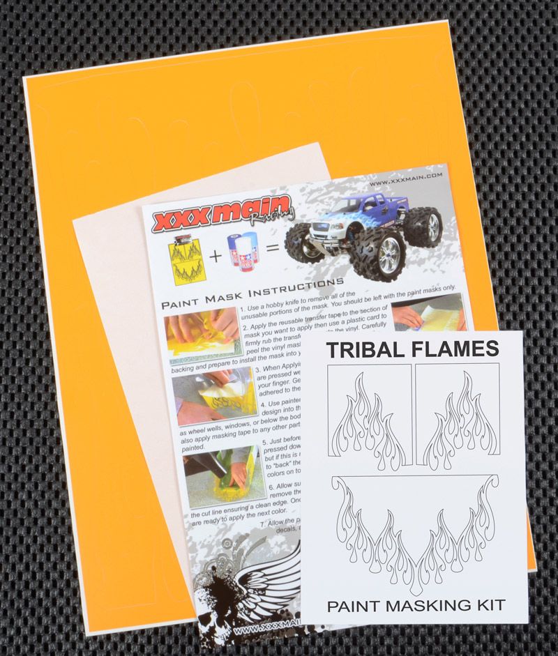 XXX Main Racing Tribal Flames Paint Mask - Click Image to Close