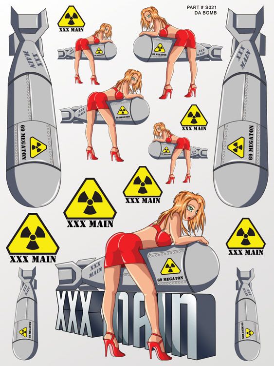 XXX Main Racing Da Bomb Sticker Sheet - Click Image to Close