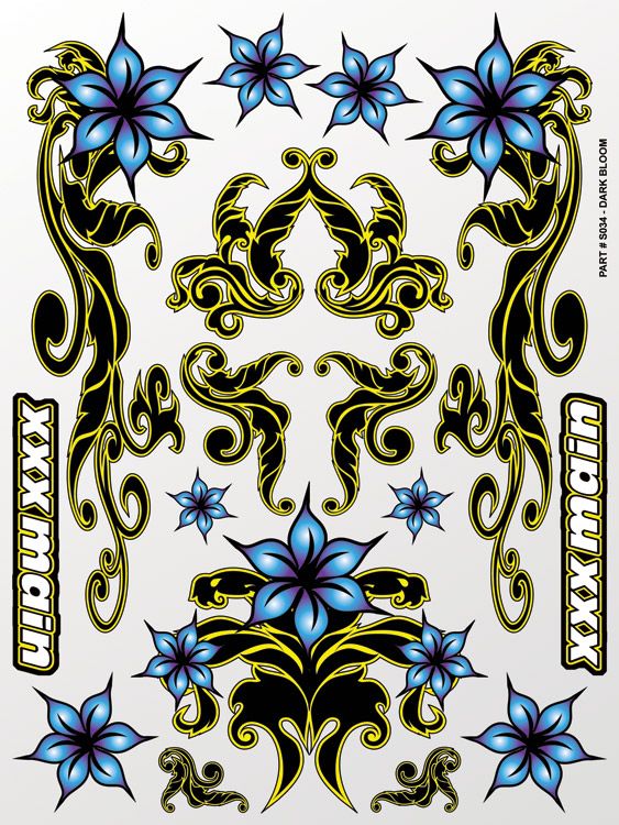 XXX Main Racing Dark Bloom Sticker Sheet - Click Image to Close